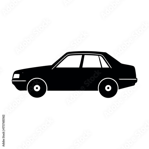 Classic Car Silhouette Icon