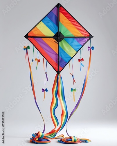 Colorful kite flying