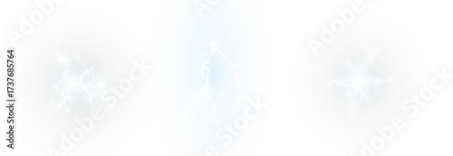 Glowing electric flash png stormy sky.