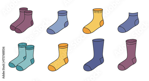 Colorful cartoon socks set: stylish and playful designs for any occasion