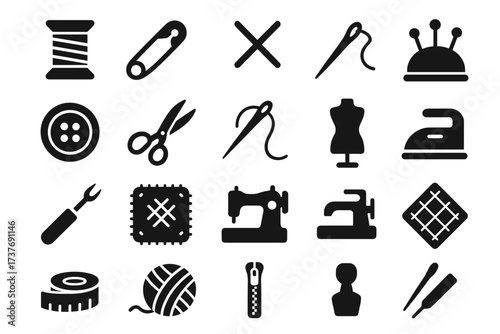 Sewing tools and accessories: needles, scissors, buttons, and more
