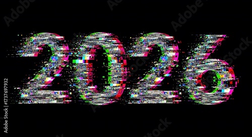 Futuristic 2026 Digital Glitch Concept
