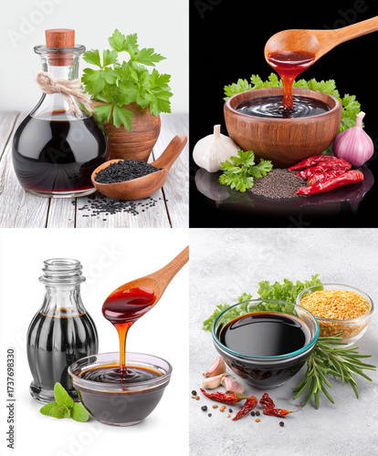 set of images of tea