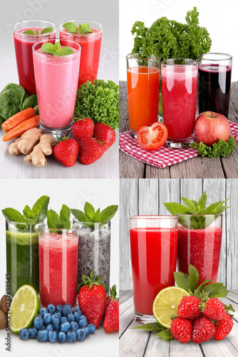 fresh fruit juice isolated