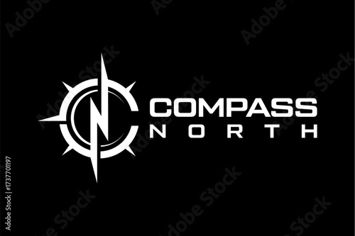 word compass nort vector logo design