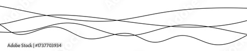 Thin curved wavy lines