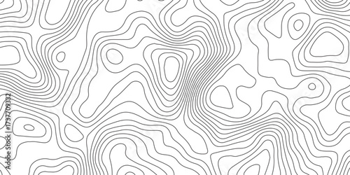 Modern Abstract Topography Vector Illustration. Geographic Contour Map Design with Terrain Lines, Elevation Texture, and Minimal Cartography Pattern for Wallpaper or Template Use.