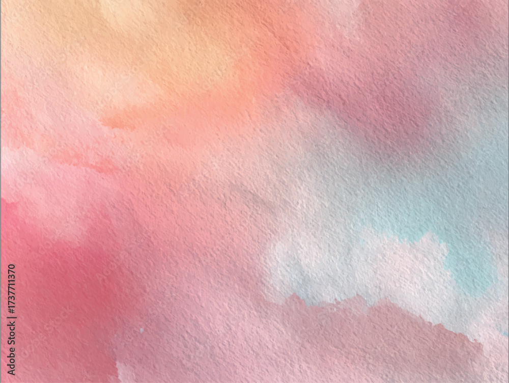 Fototapeta premium Romantic Pink Watercolor Pastel Vector Background
