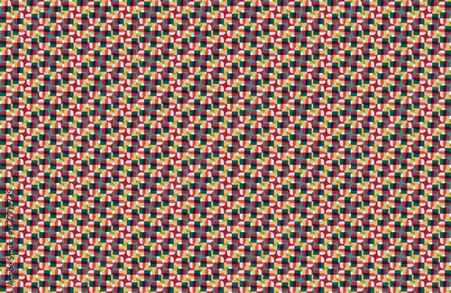 Abstract geometric colorful pattern featuring colorful interlocking shapes, including rectangles and semi-circles, creating a modern and vibrant design.