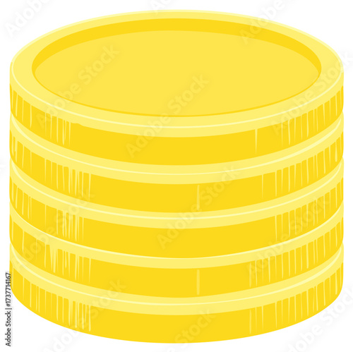Stack of shiny golden coins representing wealth and financial success