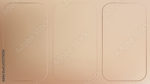 Brown color background gradient with abstract cream gradation. Neutral light and luxury soft texture. Elegant warm beige nude bg. Wellness studio design with blur. Gorgeous border template with ombre