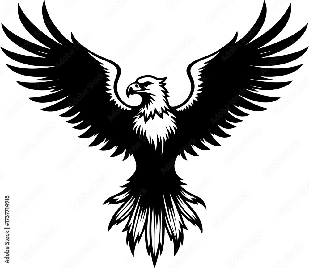 Fototapeta premium Mighty Avian Warrior: Muscled Eagle Mascot