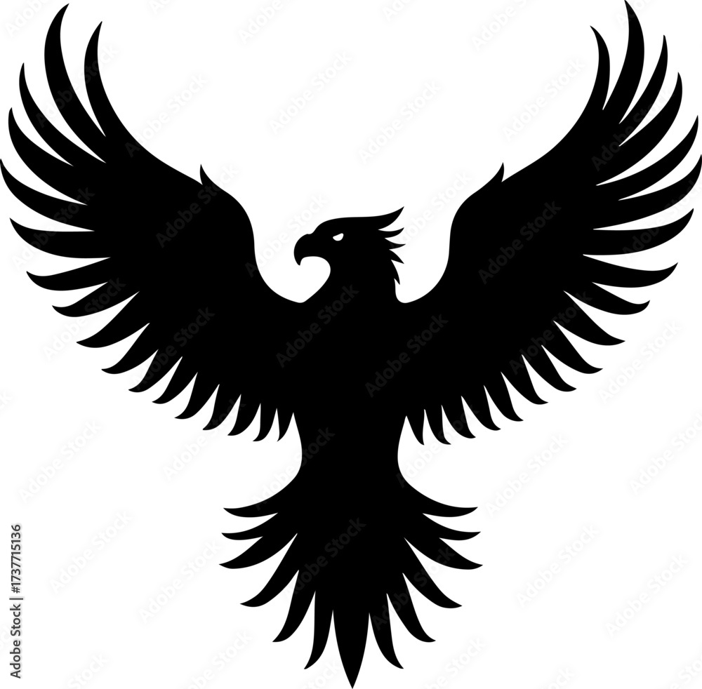 Obraz premium Mighty Avian Warrior: Muscled Eagle Mascot