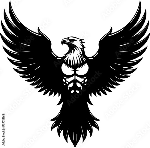 Mighty Avian Warrior: Muscled Eagle Mascot