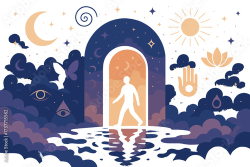 Spiritual Awakening and Inner Journey Illustration