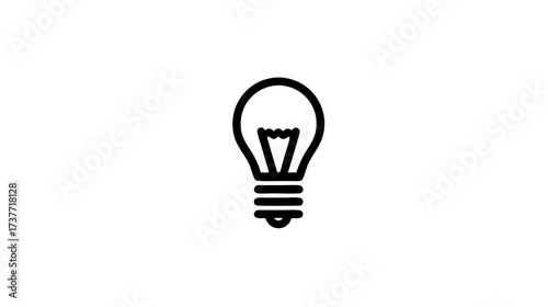 Light bulb icon representing idea, innovation, and creativity. Simple outline vector illustration for concept and solution.