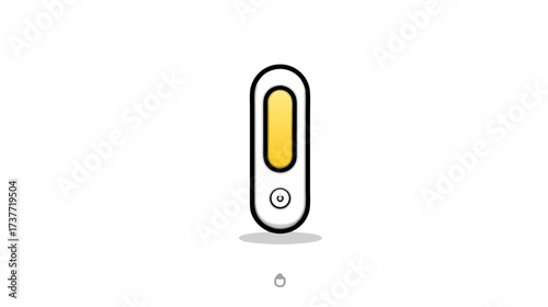 Digital thermometer icon vector illustration. Medical device for accurate temperature measurement, health care, and fever detection.