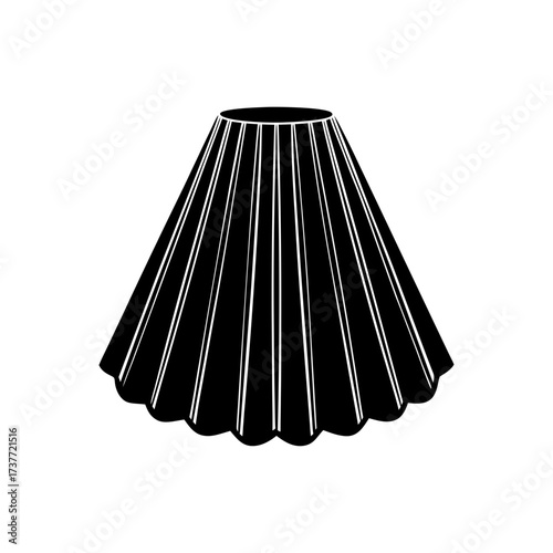 black outline of pleated shades with pleats  minim