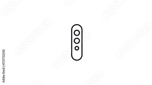 Outline icon of a smartphone camera module with three vertically aligned lenses on white. Mobile technology and photography symbol.