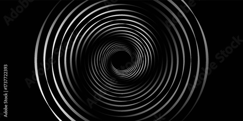et of black thick halftone dotted speed lines. Speed lines in circle form. Geometric art. Design element for frame, logo, tattoo, web pages, prints, posters, template, abstract vector background.