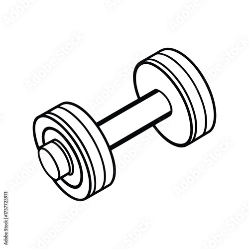 Dumbbell Vector Silhouette