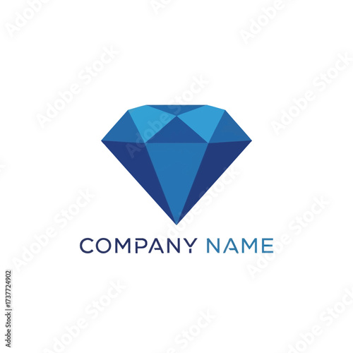 Geometric Blue Diamond Logo Design for Business and Branding.