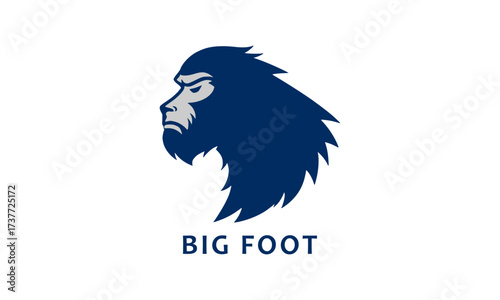 Creative Bigfoot Head Logo Design