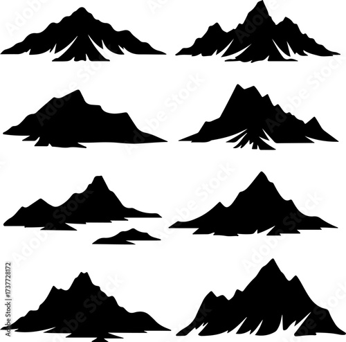 Alpine Heights: Vector Mountain Peak Collection