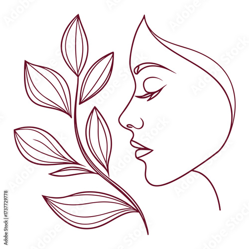 woman with flower