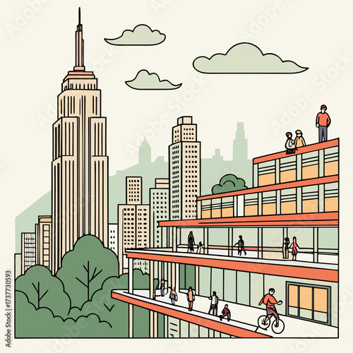 vector illustration of city