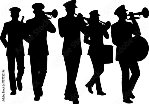 Parade Music Makers: Marching Band Silhouettes Bundle