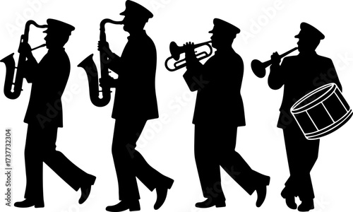 Parade Music Makers: Marching Band Silhouettes Bundle
