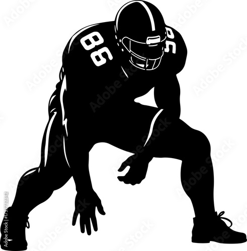 American Football, Player, silhouette,  Vector