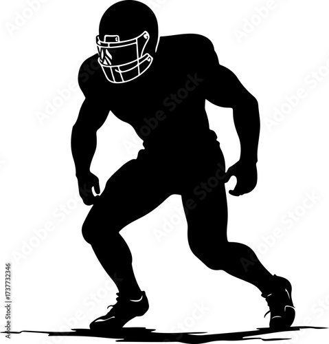 American Football, Player, silhouette,  Vector
