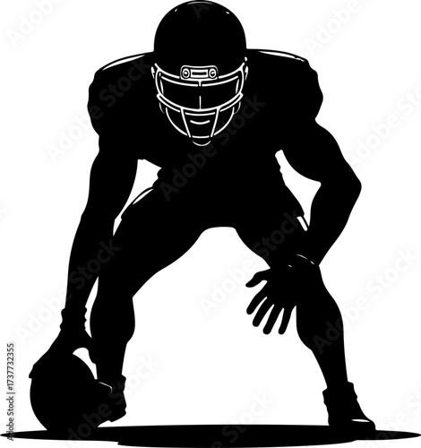 American Football, Player, silhouette,  Vector