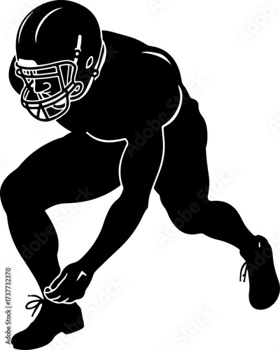 American Football, Player, silhouette,  Vector