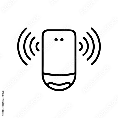Wireless voice assistant device with sound waves and signal indicators  