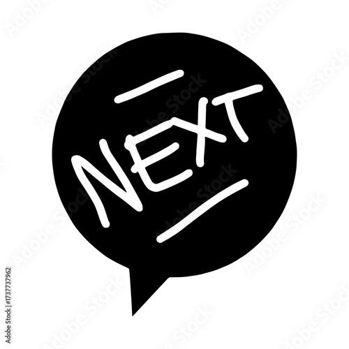 next baloon black and white icons 