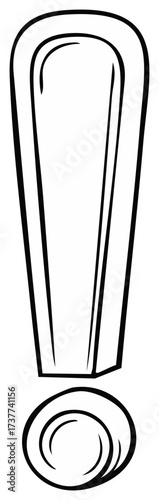 Bold hand drawn exclamation mark illustration for emphasis and alert