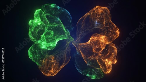 Abstract Organic Forms Transform with Radiant Energy and Evolving Patterns texture, evolution, creative