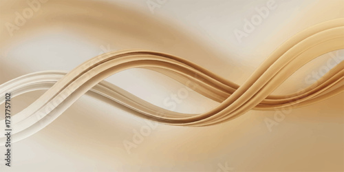 Beige abstract background with simple shapes smooth gradient color design template