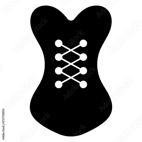 corset icon isolated on white background, vector illustration.