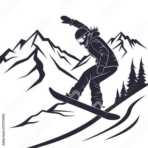 skier on the ski resort