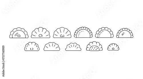 Vector art of dumpling isolated art
