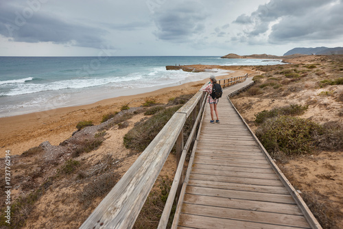Mediterranean coastline in Murcia. Calblanque regional park, Arturos beach. Spain