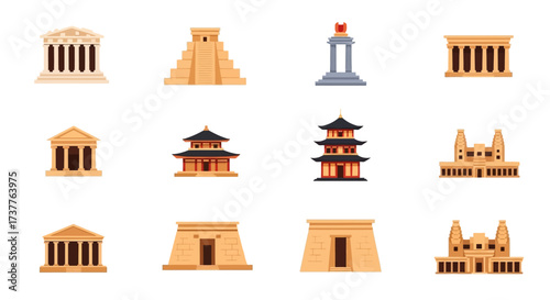 Collection of Historical Architectural Landmarks from Around the World.