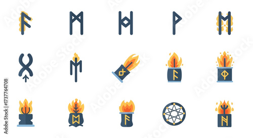 Collection of Norse Runes and Magical Artifacts.