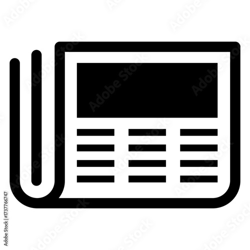 Logo noticias. Icono periódico 