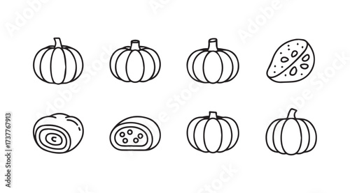 Vector art of pumpkins