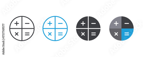 Calculator icon set. Calculator symbol design. Calculator vector icon. Calculator, math icon.